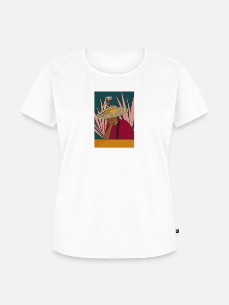 Frau mit Affe - Frauen Premium Bio T-Shirt -