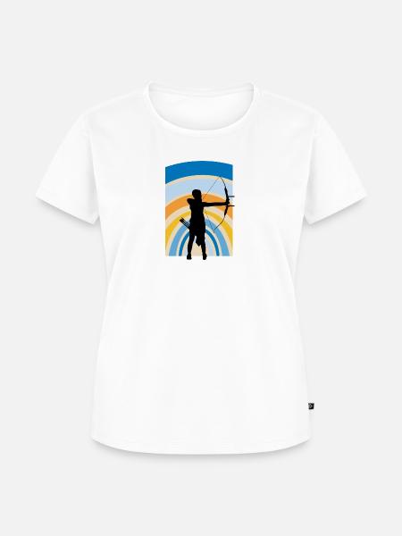 Bogen Schießsport - Frauen Premium Bio T-Shirt - Weiß