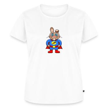 Superhasenheld - Frauen Premium Bio T-Shirt - Weiß - Vorne - AI Model Female 172 dark (172cm)