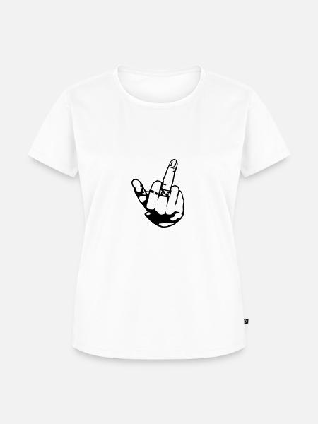 Finger - Frauen Premium Bio T-Shirt - Weiß