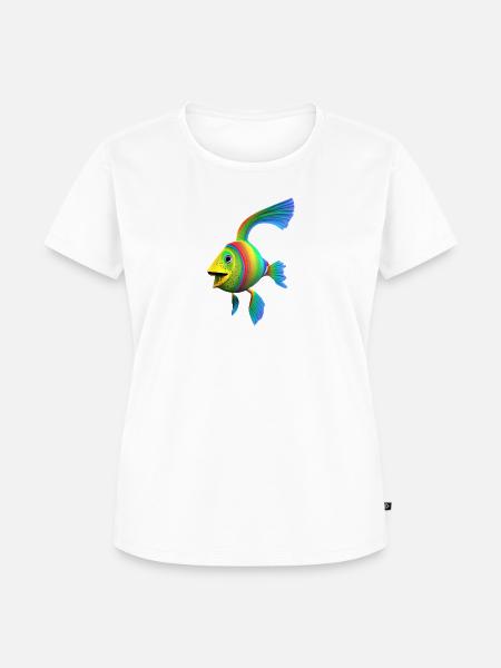 funny fish - Frauen Premium Bio T-Shirt - Weiß