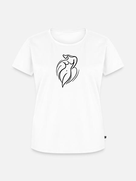 Line Form - Frauen Premium Bio T-Shirt - Weiß