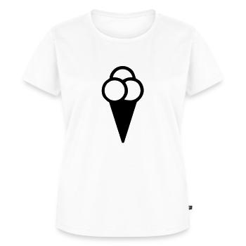 Eis - Eistüte - Frauen Premium Bio T-Shirt - Weiß - Vorne - AI Model Female 172 dark (172cm)