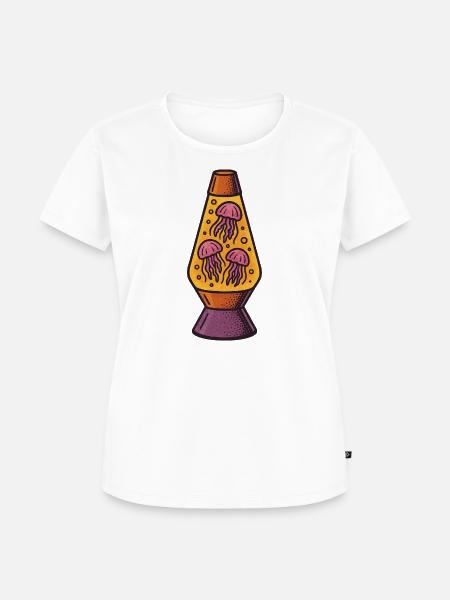 Neon-Quallen-Lavalampeneffekt - Frauen Premium Bio T-Shirt - Weiß