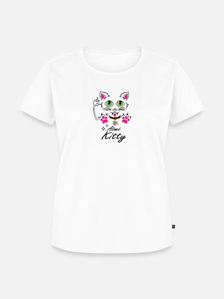 Atomic Kitty #2 - White Shirt - Frauen Premium Bio T-Shirt - Weiß