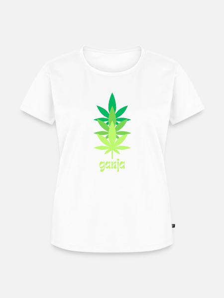 ganja t(h)ree - Frauen Premium Bio T-Shirt - Weiß