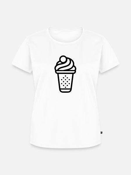 Eisbecher - Frauen Premium Bio T-Shirt - Weiß