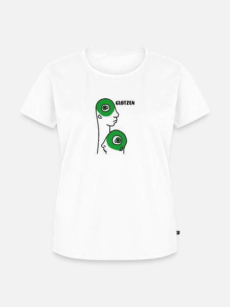 Glotzen - Frauen Premium Bio T-Shirt - Weiß