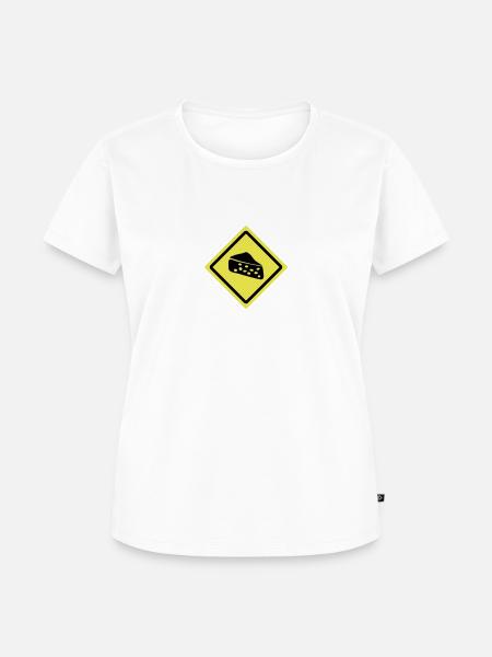 cheese roadsign - Frauen Premium Bio T-Shirt - Weiß