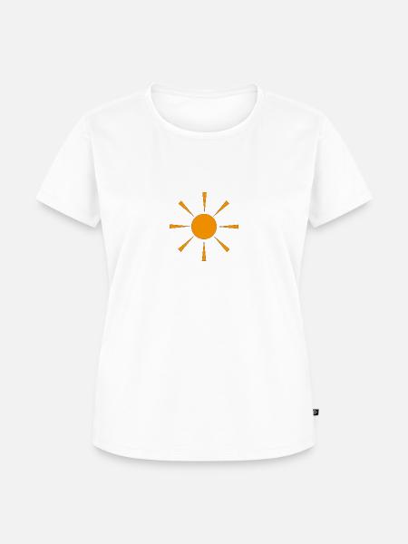 Sonne - Frauen Premium Bio T-Shirt - Weiß