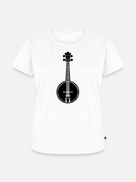 Banjo Zeichnung - Frauen Premium Bio T-Shirt - Weiß