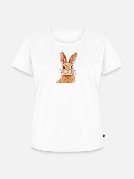 Hasenzahn Häschen Ostern - Frauen Premium Bio T-Shirt - Weiß