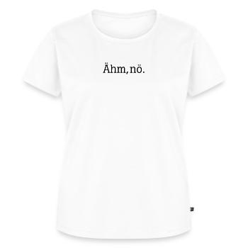ähm nö - Frauen Premium Bio T-Shirt - Weiß - Vorne - AI Model Female 172 dark (172cm)