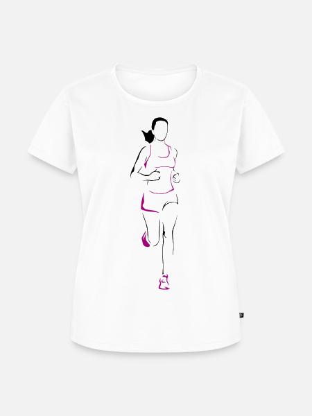 Logo des Frauenlaufrennens - Frauen Premium Bio T-Shirt - Weiß