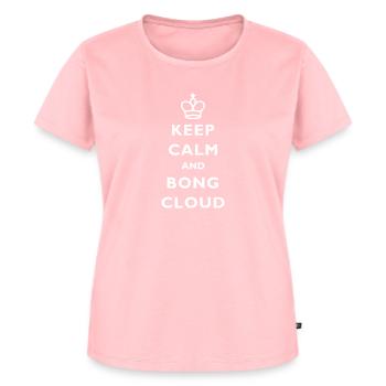 Keep Calm und Bong Cloud - Frauen Premium Bio T-Shirt - Rosa - Vorne - AI Model Female 172 dark (172cm)
