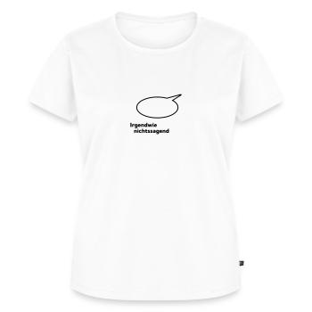 Nichtssagend - Frauen Premium Bio T-Shirt - Weiß - Vorne - AI Model Female 172 dark (172cm)