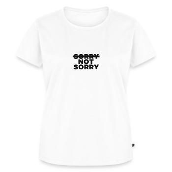 Entschuldigung, nicht Entschuldigung - Frauen Premium Bio T-Shirt - Weiß - Vorne - AI Model Female 172 dark (172cm)
