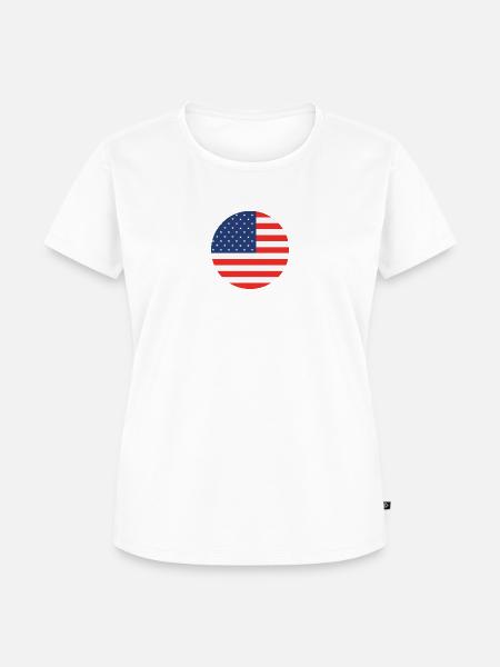 USA Amerika - Frauen Premium Bio T-Shirt - Weiß