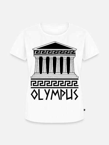 Tempel des Olymps (Schwarz) - Frauen Premium Bio T-Shirt - Weiß