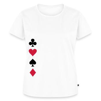 Poker, skat, jeu de cartes - T-shirt Premium bio Femme - blanc - Devant - AI Model Female 172 dark (172cm)