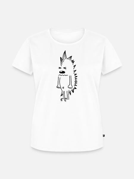 Mürrischer Igel – Kawaii Stachel Comic - Frauen Premium Bio T-Shirt - Weiß