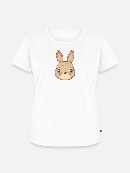 Hasenzahn Hoppelhase Osterhase - Frauen Premium Bio T-Shirt - Weiß