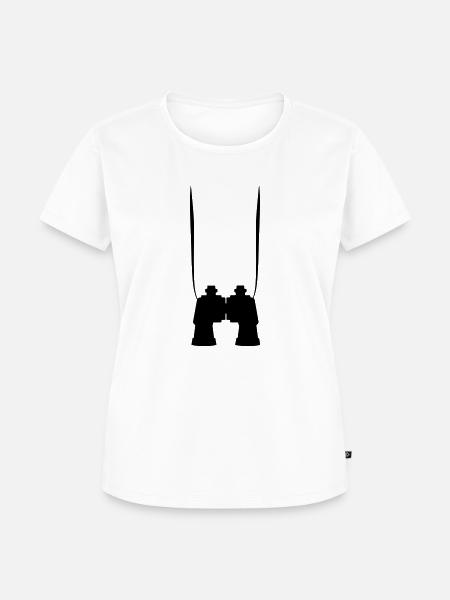 Binokulares Fernglas - Frauen Premium Bio T-Shirt - Weiß