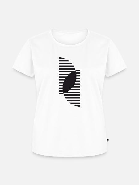 Kreise Linien Design - Frauen Premium Bio T-Shirt - Weiß