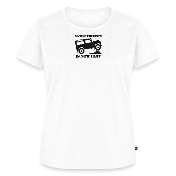 Land-Rover Defender Earth Not Flat - T-shirt Premium bio Femme - blanc - Devant - AI Model Female 172 dark (172cm)