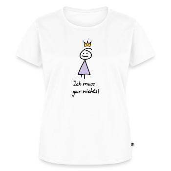 Prinzessin - Frauen Premium Bio T-Shirt - Weiß - Vorne - AI Model Female 172 dark (172cm)