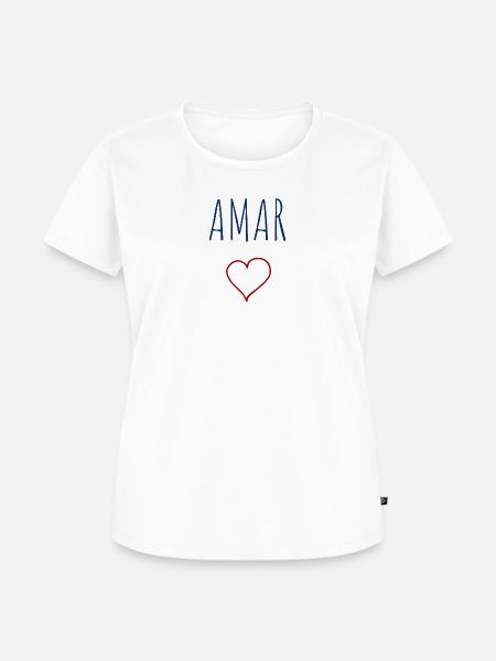 AMAR corazón - Frauen Premium Bio T-Shirt - Weiß