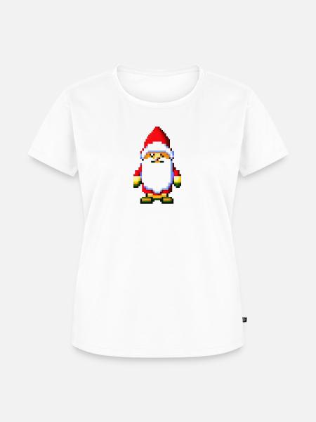 Pixelart Weihnachtsmann - Frauen Premium Bio T-Shirt -