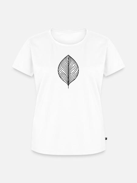 Line Leaf - Frauen Premium Bio T-Shirt - Weiß