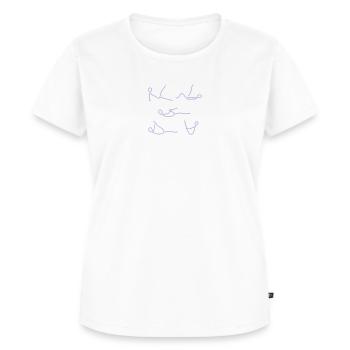 iYpsilon Pilates Gruppe - Frauen Premium Bio T-Shirt - Weiß - Vorne - AI Model Female 172 dark (172cm)