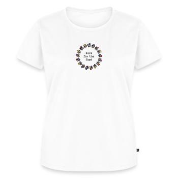 Here for the food - Women's Premium Organic T-shirt - white - Front - AI Model Female 172 dark (172cm)