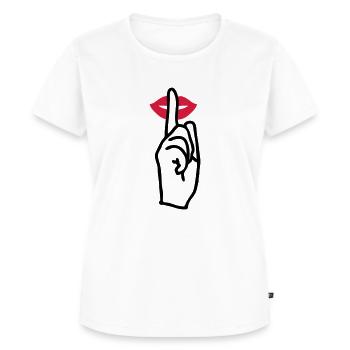 Bouche chut - T-shirt Premium bio Femme - blanc - Devant - AI Model Female 172 dark (172cm)