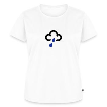 symbole météo icône nuage de pluie pluie pluie - T-shirt Premium bio Femme - blanc - Devant - AI Model Female 172 dark (172cm)