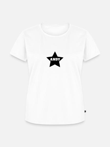 andy - Frauen Premium Bio T-Shirt - Weiß