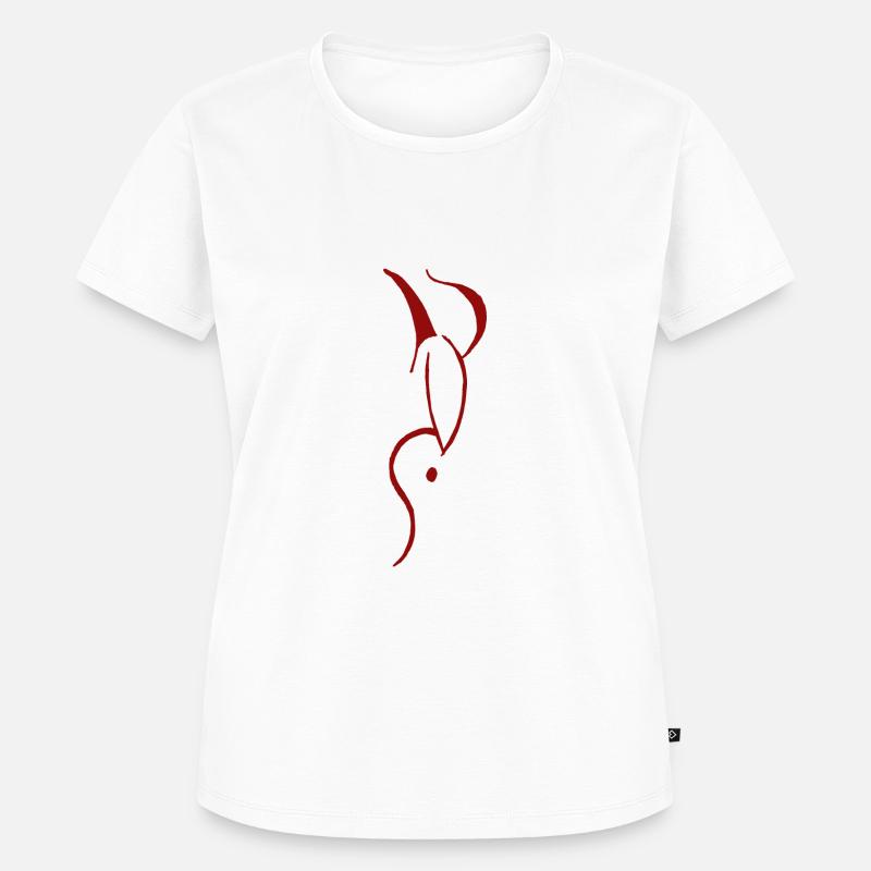 Devil red - Frauen Premium Bio T-Shirt - Weiß