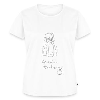 bride to be - Women's Premium Organic T-shirt - white - Front - AI Model Female 172 dark (172cm)
