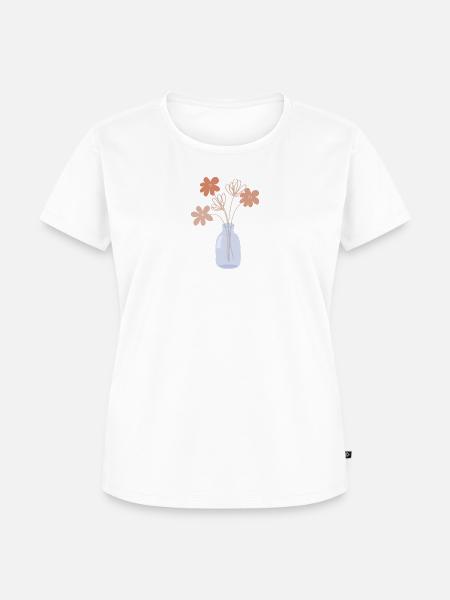 Blumen in Vase - Frauen Premium Bio T-Shirt - Weiß
