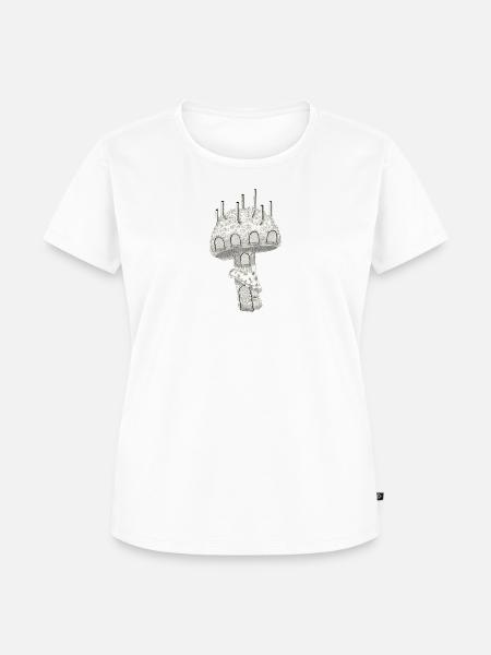 Pilzhaus 1 - Frauen Premium Bio T-Shirt - Weiß
