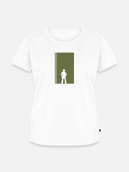 Western Sattel Reiter - Frauen Premium Bio T-Shirt - Weiß