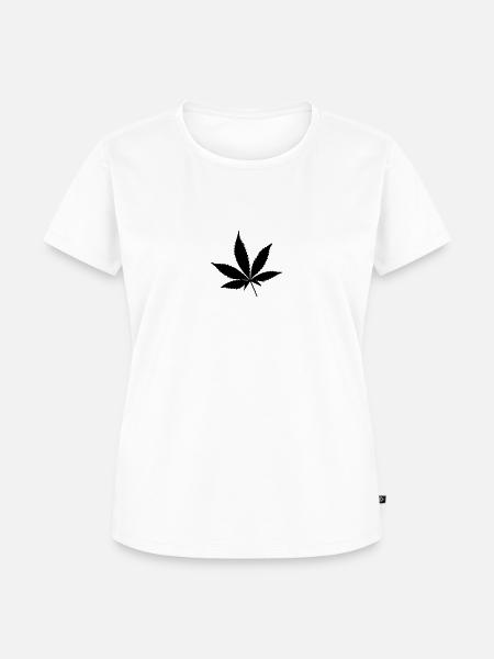 Hanfblatt 2 - Frauen Premium Bio T-Shirt - Weiß