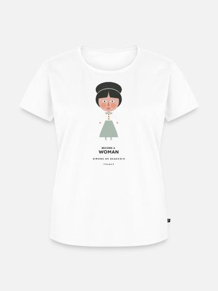 Simone De Beauvoir - Frauen Premium Bio T-Shirt - Weiß