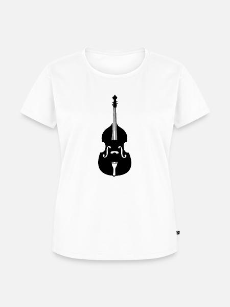 Kontrabass - Frauen Premium Bio T-Shirt - Weiß