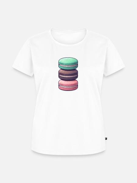 Makrone Liebhaber von Essen - Frauen Premium Bio T-Shirt - Weiß