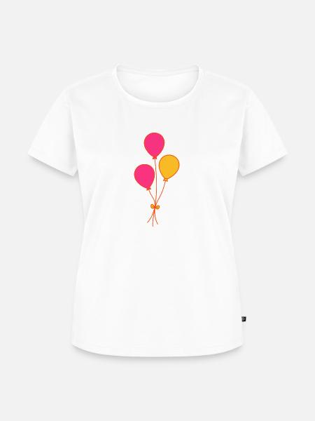 Luftballons dreifarbig - Frauen Premium Bio T-Shirt - Weiß