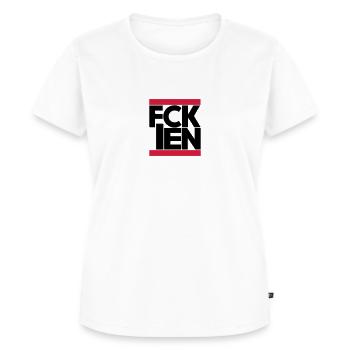FCKIEN - Frauen Premium Bio T-Shirt - Weiß - Vorne - AI Model Female 172 dark (172cm)