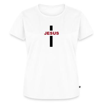 Jésus Kreuz Jésus - T-shirt Premium bio Femme - blanc - Devant - AI Model Female 172 dark (172cm)